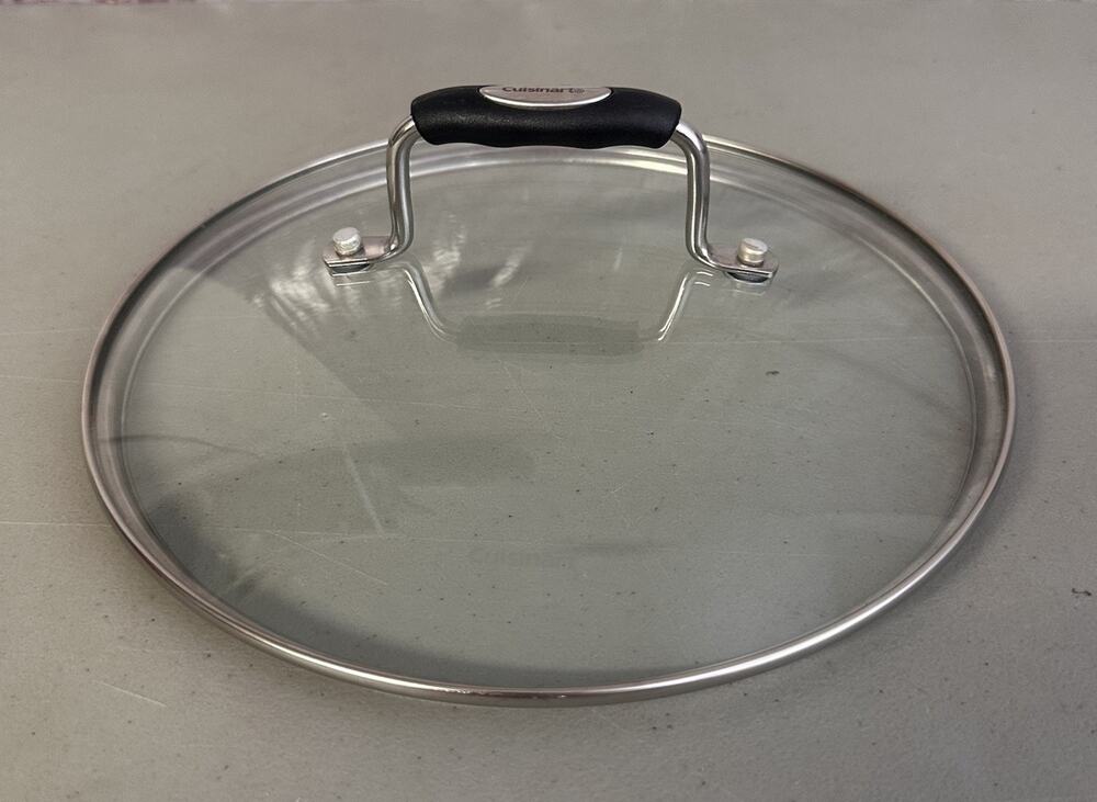 Cuisinart Glass Pot Pan Replacement LID ONLY 10” OD 9 1/4” Inside Diameter